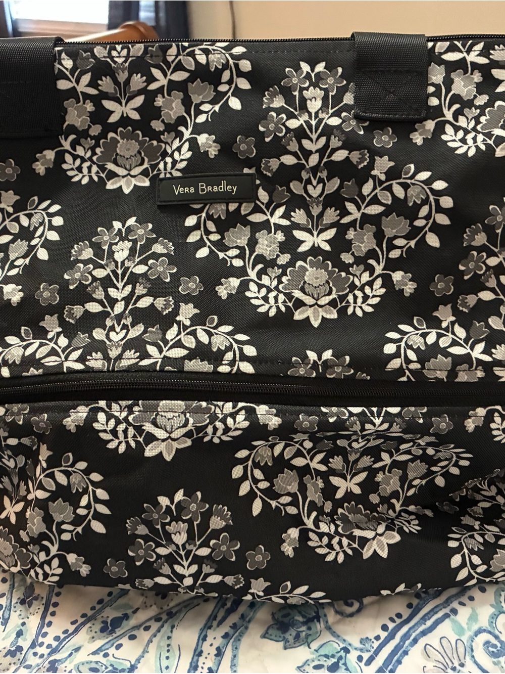 Vera Bradley Black and White Floral Tote